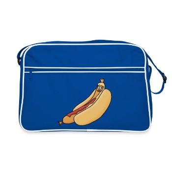 Bockwurst détendu en chignon - Sac Retro - bleu/blanc - Devant