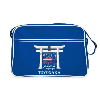 Toyonaka, Osaka, Foot Shrine, Runner, Japan - Retro Bag - blue/white - Front