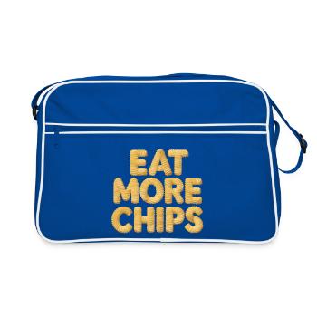 Eat More Chips, PotatoLover  - Retro Bag - blue/white - Front