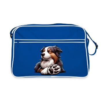 Berger australien Aussie Aussie Propriétaires Aussies - Sac Retro - bleu/blanc - Devant
