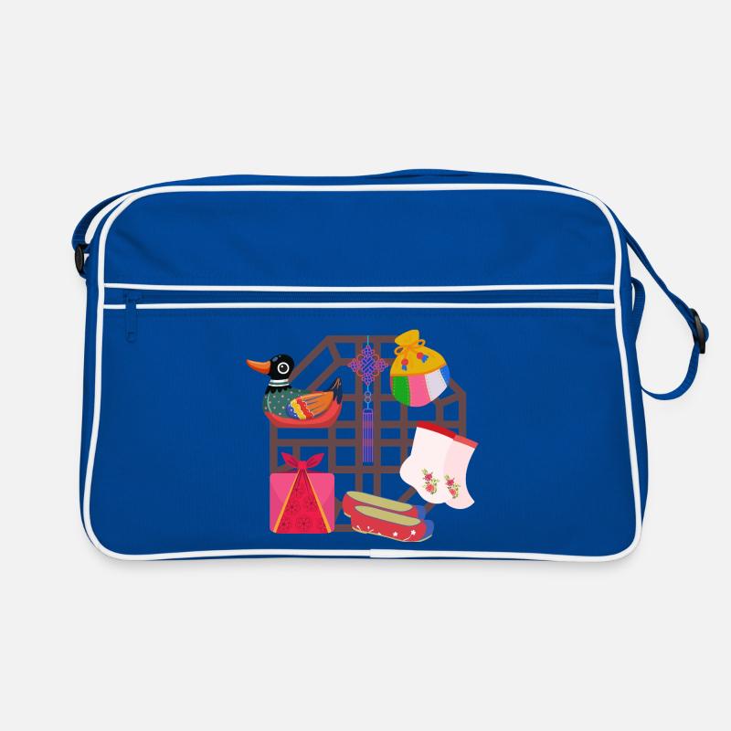 Tradition coréenne – Canard mandarin et symboles Sac Retro