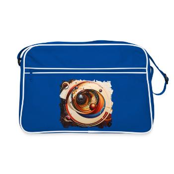Vortex Raumring Kosmos - Retro Tasche - Blau/Weiß - Vorne