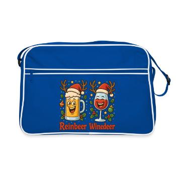 Reinbeer Winedeer Bière de Noël Vin - Sac Retro - bleu/blanc - Devant