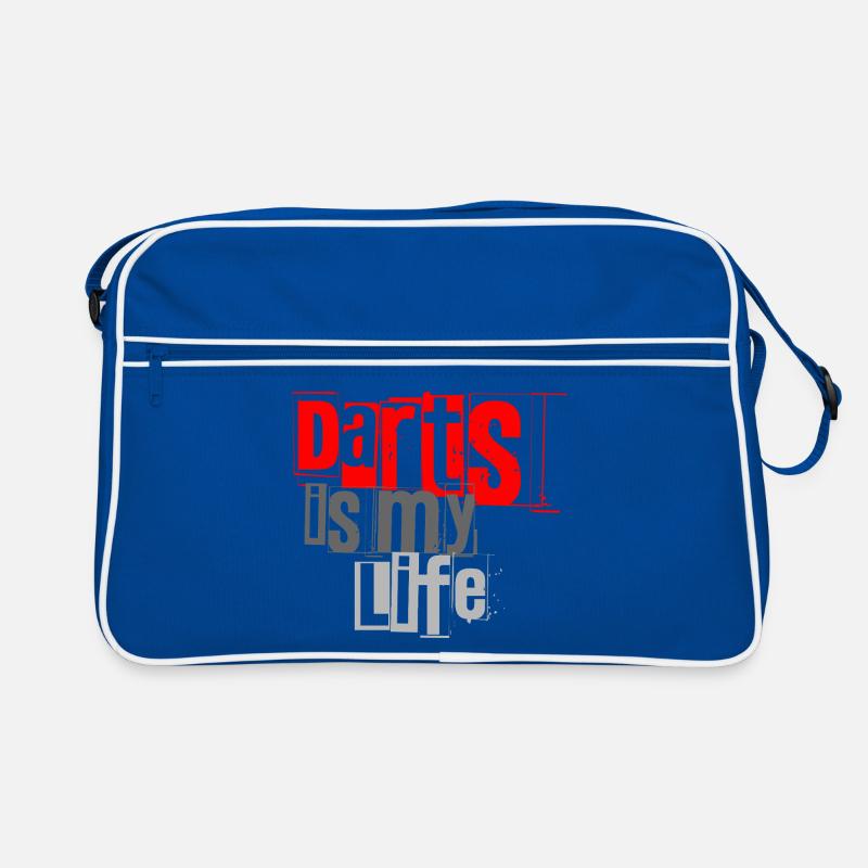 Dart,Darts is my Life 1 - Retro Tasche - Blau/Weiß