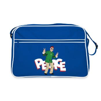 PEACE MAN - nice people - Sac Retro - bleu/blanc - Devant