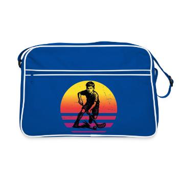 Clear floorball message - Retro Bag - blue/white - Front