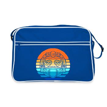 Inca Mayan calendar aztec - Retro Bag - blue/white - Front