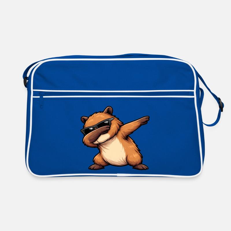 Dabbing Capybara Retro Tasche