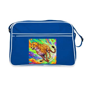 cheetah - Retro Bag - blue/white - Front