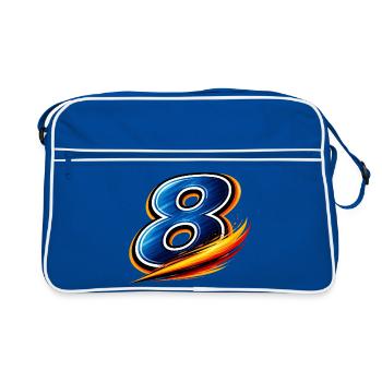 Number 8 Football Shirt Midfield Allrounder - Retro Bag - blue/white - Front