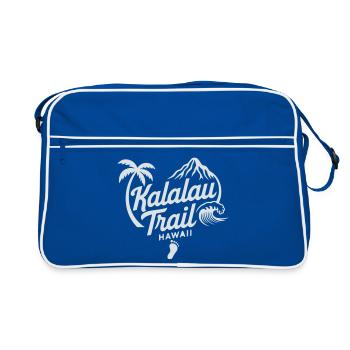 Motif du sentier Kalalau Hawaii - Couleur de design variable - Sac Retro - bleu/blanc - Devant