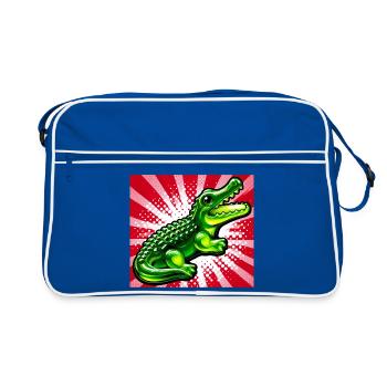 crocodile - Sac Retro - bleu/blanc - Devant