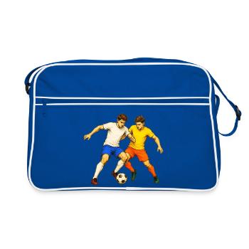 Combat de football pour le ballon - Sac Retro - bleu/blanc - Devant
