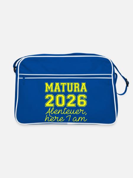 Matura 2026 Spruch - Sac Retro - bleu/blanc - Devant