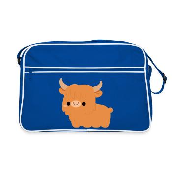 Vache Highland - Sac Retro - bleu/blanc - Devant