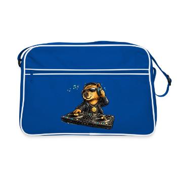 Sweet Capybara en DJ dans le style comique - Sac Retro - bleu/blanc - Devant