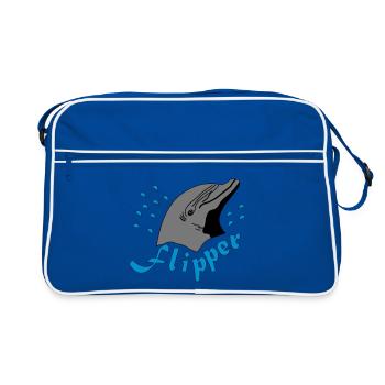 Flipper - Retro Tasche - Blau/Weiß - Vorne