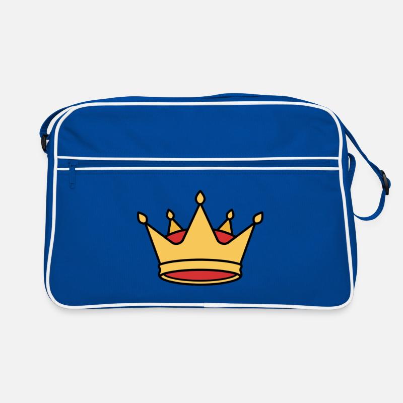 Golden Crown Comic King Prince Vector Retro Bag