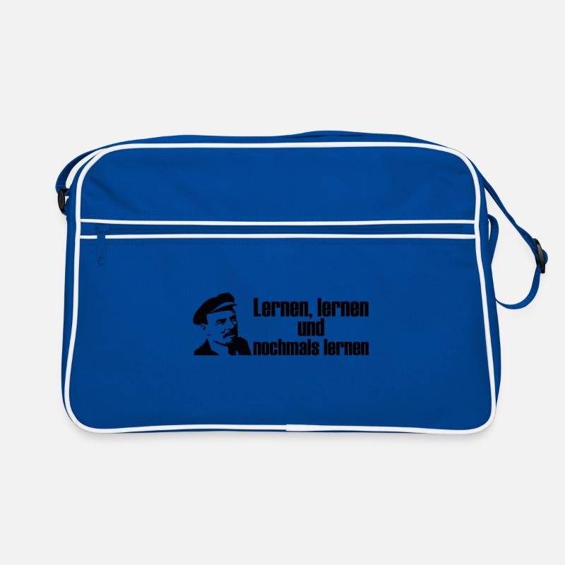 Lernen lernen und nochmals lernen Lenin Geschenk Retro Tasche