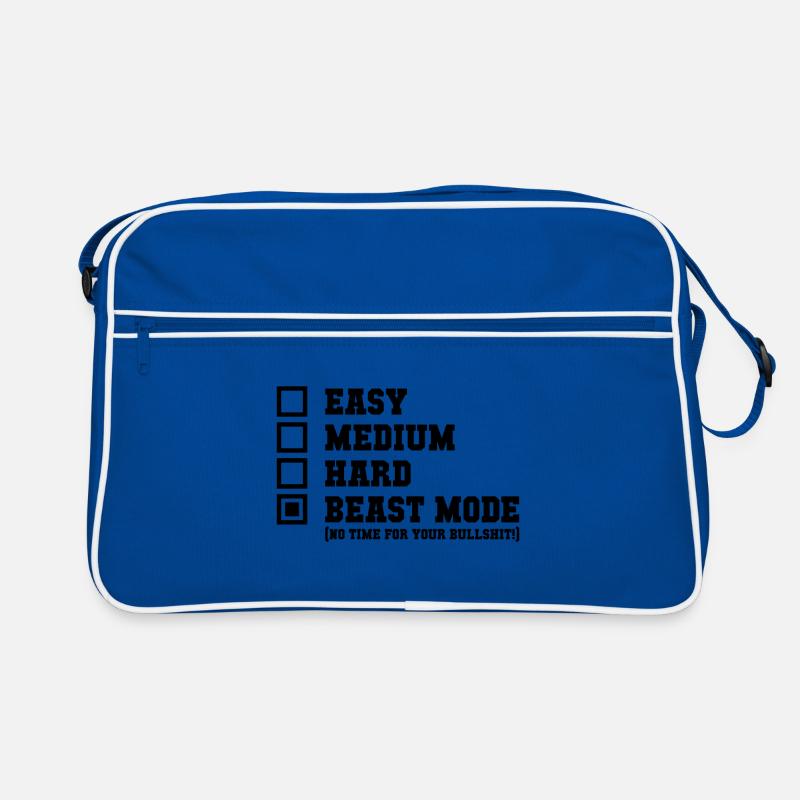 Easy Medium Hard Beast Mode Geschenk Retro Tasche