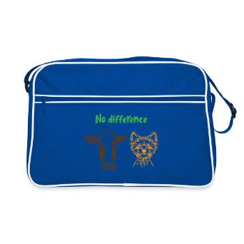 Pas de différence Don des droits des animaux - Sac Retro - bleu/blanc - Devant