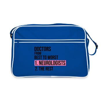 Doctors from best to worst neurologists gift - Retro Bag - blue/white - Front
