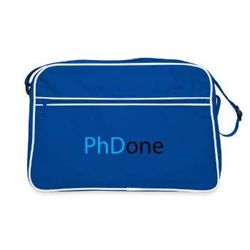 PhD Done Phd Graduation Gift - Retro Bag - blue/white - Front