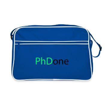 PhD Done Phd Graduation Gift - Retro Bag - blue/white - Front