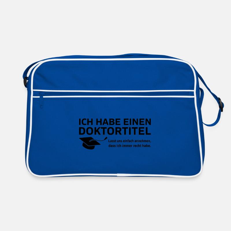 Ich habe einen Doktortitel Phd Abschluss Geschenk Retro Tasche