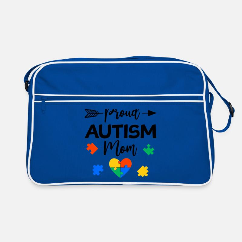 Proud Autism Mom Autismus Awareness Geschenk Retro Tasche