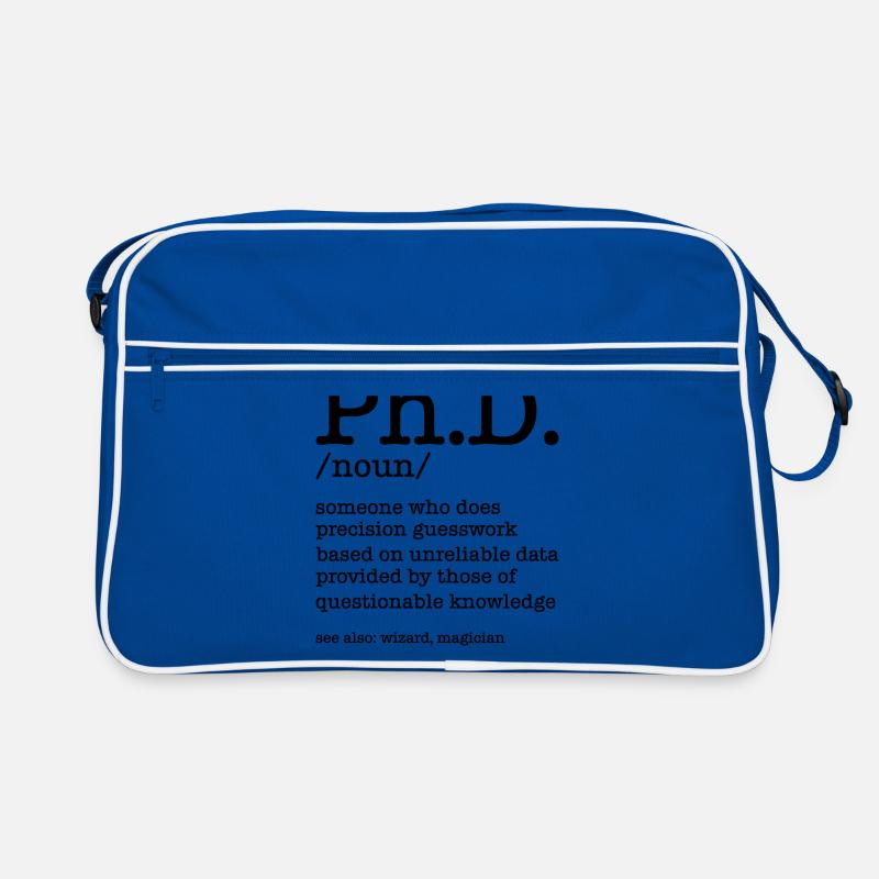 Phd Doktortitel Abschluss Degree - Retro Tasche - Blau/Weiß