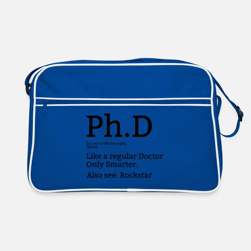 Phd Doktor Student Uni Spruch Geschenk Retro Tasche