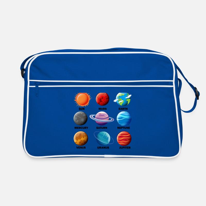 Planet type cosmos astronomy space rocket Retro Bag