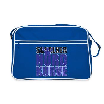 Schalke Nordkurve lettrage idée cadeau - Sac Retro - bleu/blanc - Devant