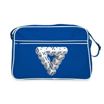 Cube Dices Cubes Illusion - Retro Bag - blue/white - Front
