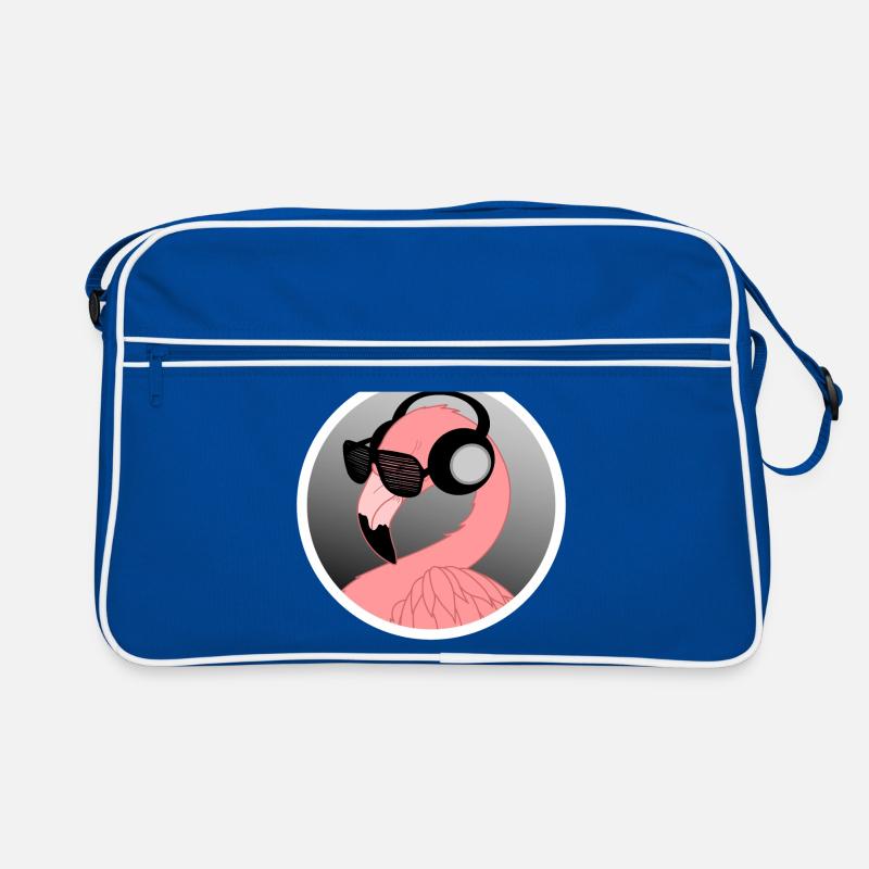 Flamingo avec lunettes de soleil et casque Sac Retro