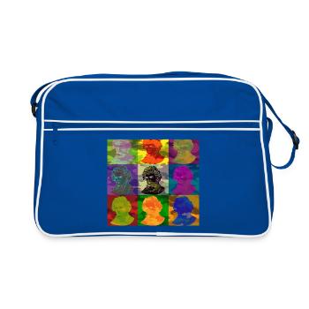 Pop art Ludwig van Beethoven - Sac Retro - bleu/blanc - Devant