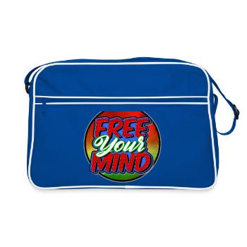 Libérez votre esprit - Sac Retro - bleu/blanc - Devant
