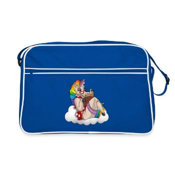 Read unicorn bookworm | I am a unicorn book - Retro Bag - blue/white - Front