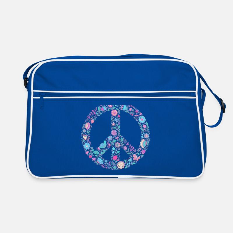 Flower Peace | Peacezeichen Geschenkidee Retro Tasche