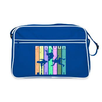 Parkour Freerunner Traceur Le Parcour parkourshirt - Sac Retro - bleu/blanc - Devant