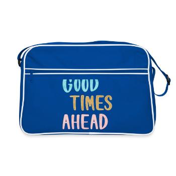 Déclaration de bons moments à venir - Sac Retro - bleu/blanc - Devant