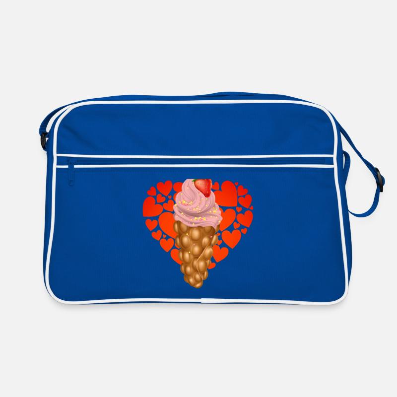 Bubblewaffel Eiscreme Sommer Lecker Retro Tasche