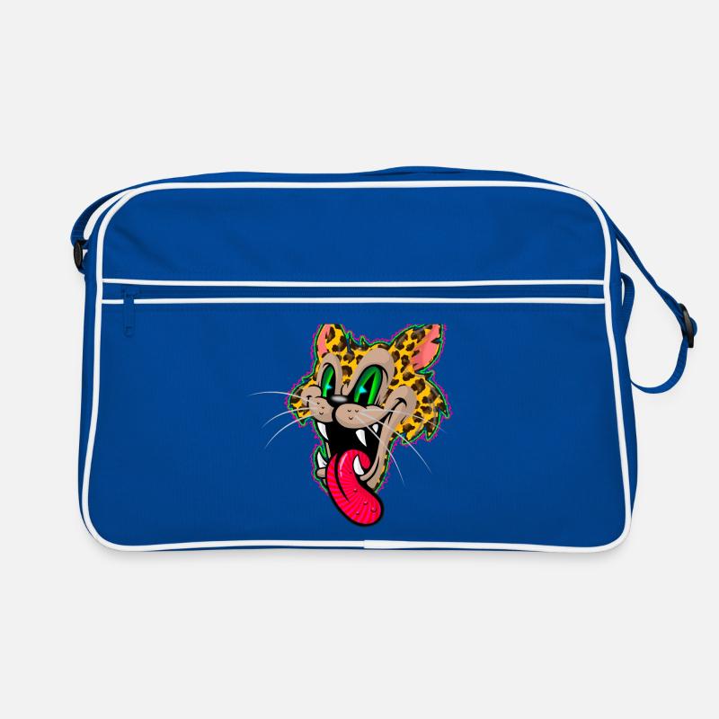 Leopard Comic - Retro Bag - blue/white