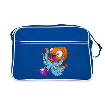 Octopus birthday fish - Retro Bag - blue/white - Front