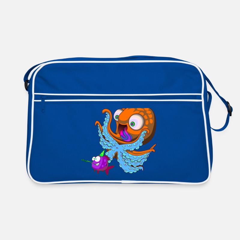 Poisson d'anniversaire de poulpe Sac Retro