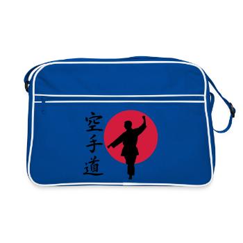 Karate Gangaku - Retro Tasche - Blau/Weiß - Vorne