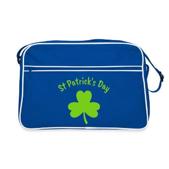 St. Patrick - Retro Tasche - Blau/Weiß - Vorne