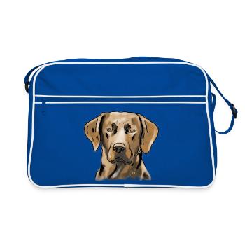 Labrador - Retro Bag - blue/white - Front