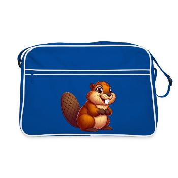 Beaver - Retro Bag - blue/white - Front